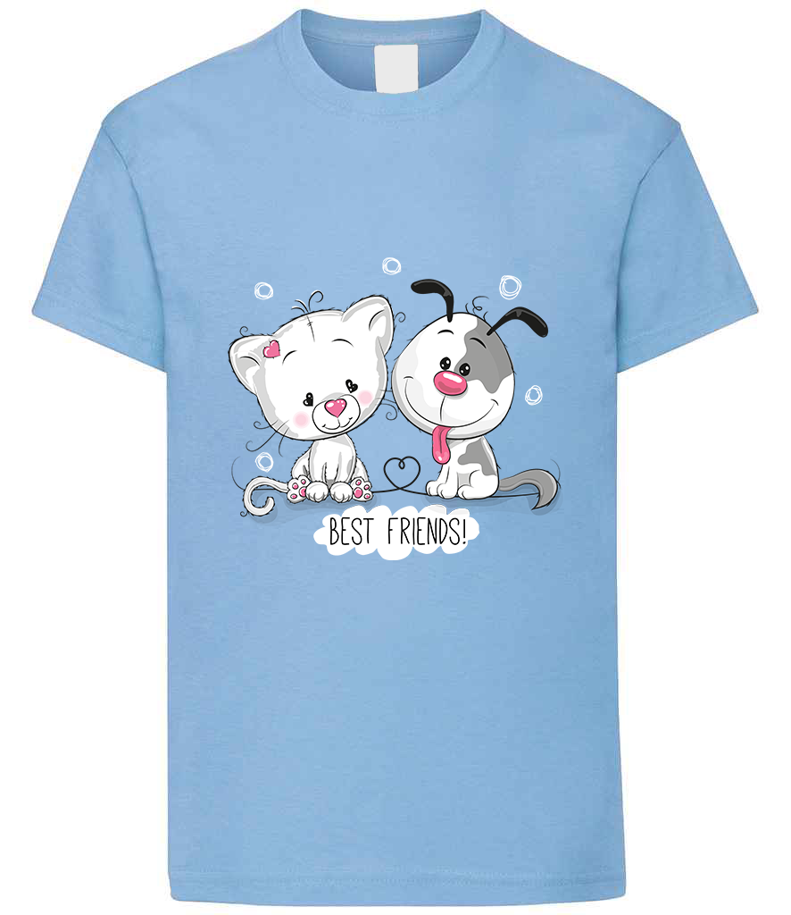Centered Best Friends graphic print on soft cotton children's t-shirt alternative to friendship bracelets