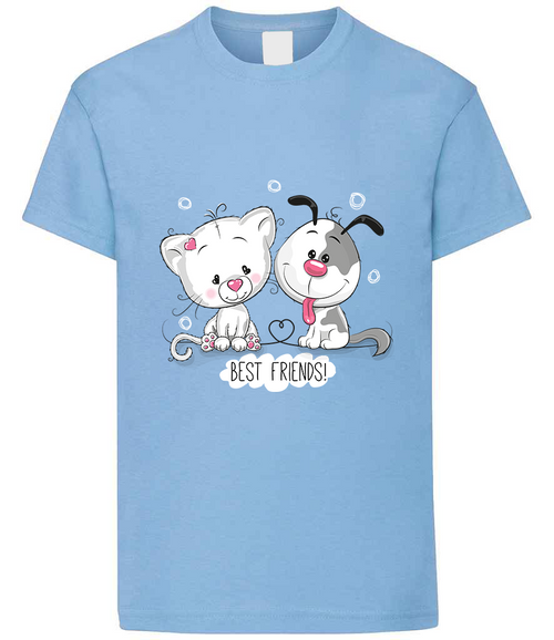 Centered Best Friends graphic print on soft cotton children's t-shirt alternative to friendship bracelets